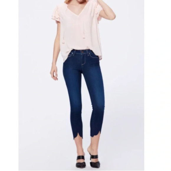 PAIGE Verdugo Crop Pompeii Blue Jeans Size 25 - Picture 1 of 9
